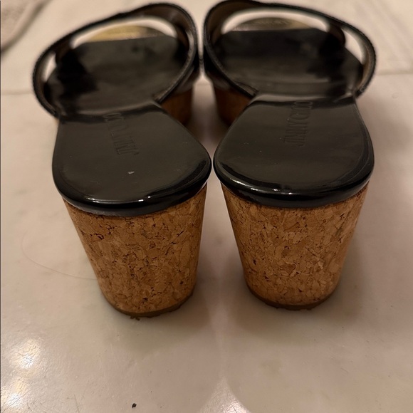 Jimmy Choo Cork and Black patent leather sandal - Picture 4 of 9